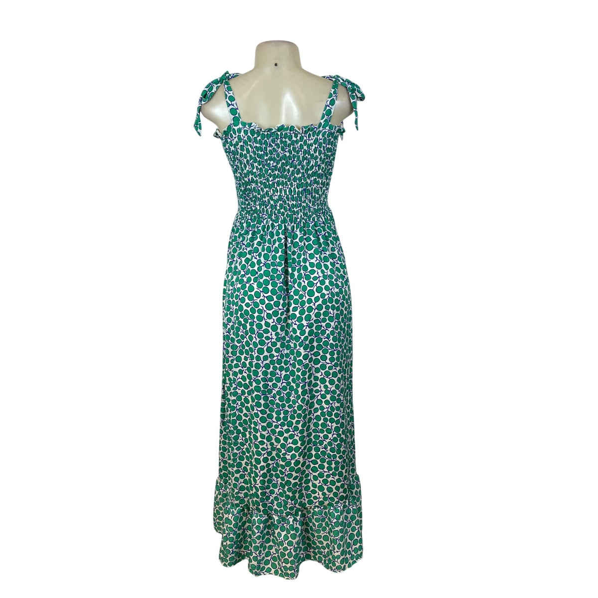 Summersalt Women's Green Polka Dot Sleeveless Maxi Dress Sz M - New