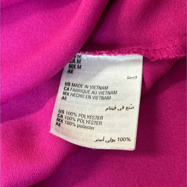 International Concepts Women's Magenta and Orange Long Sleeve Blouse Sz M