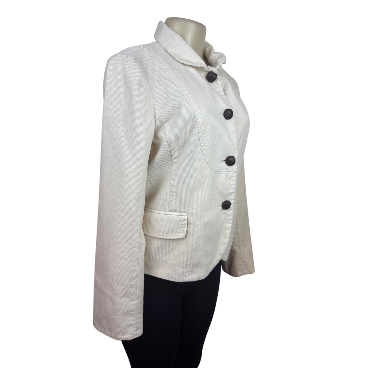 J.Crew Women's Ivory Corduroy Jacket Size 8