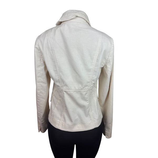 J.Crew Women's Ivory Corduroy Jacket Size 8