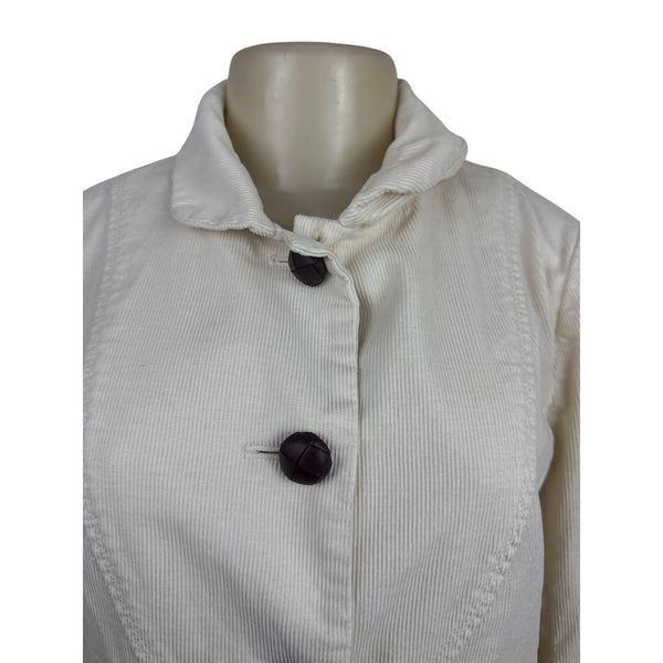 J.Crew Women's Ivory Corduroy Jacket Size 8