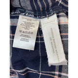 Loft Petite Navy Plaid Long Sleeve Dress Rayon Womens Sz MP