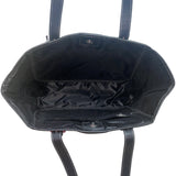 Isabel Toledo Black Patent With Face Artwork & Designer Signature Tote Bag Sz L
