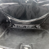 Isabel Toledo Black Patent With Face Artwork & Designer Signature Tote Bag Sz L