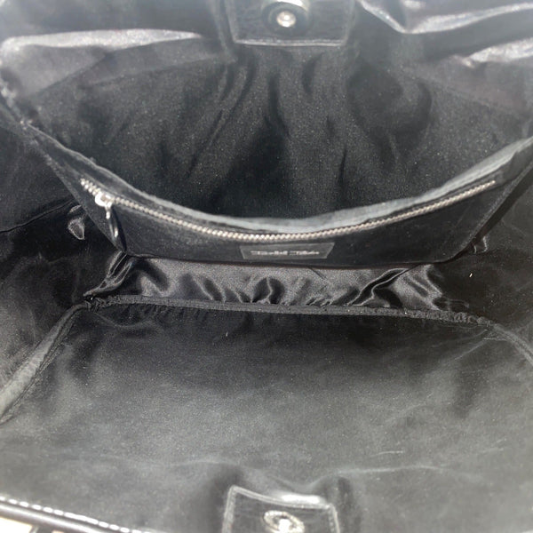 Isabel Toledo Black Patent With Face Artwork & Designer Signature Tote Bag Sz L