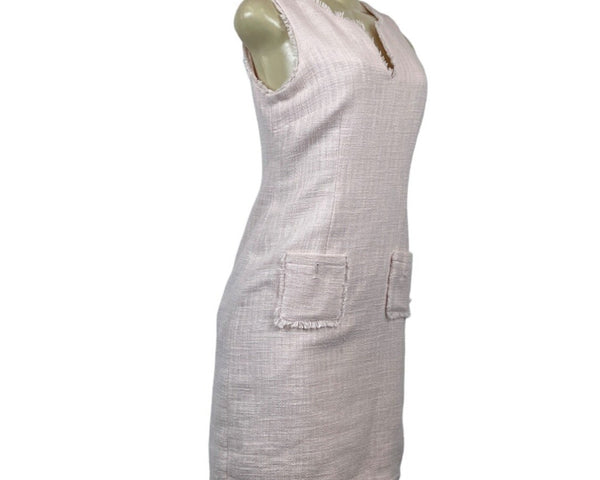 Karl Lagerfeld Women's Pink Tweed Dress Size 4