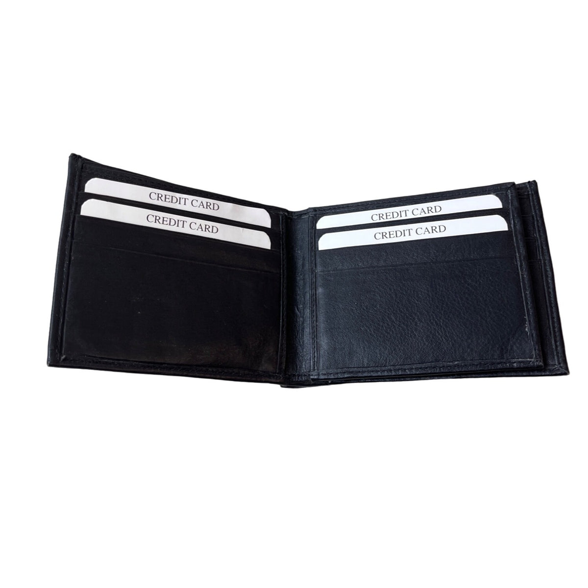 Identity Men's Black Leather Stronghold RFID Blocking Secure Wallet Sz S -NWT