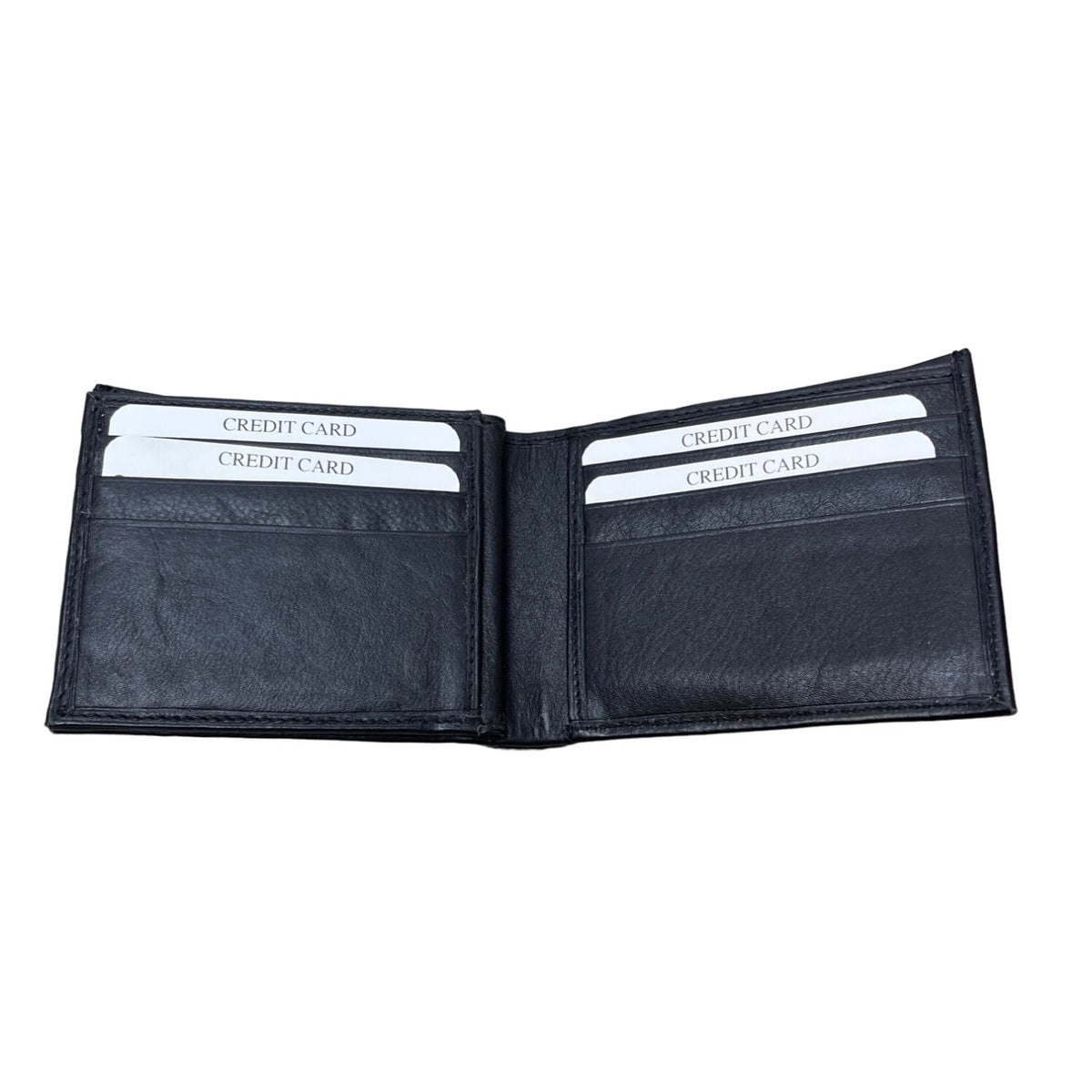 Identity Men's Black Leather Stronghold RFID Blocking Secure Wallet Sz S -NWT