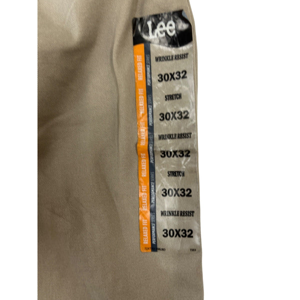 Lee Performance Series Men’s Khaki Relaxed Fit Pants Sz 30x32 - NWT