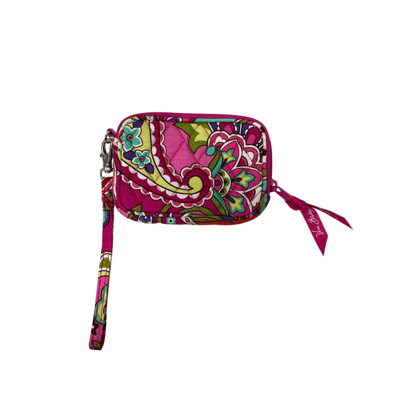 Vera Bradley Womens Pink Signature Cotton Wristlet Wallet Floral Pattern