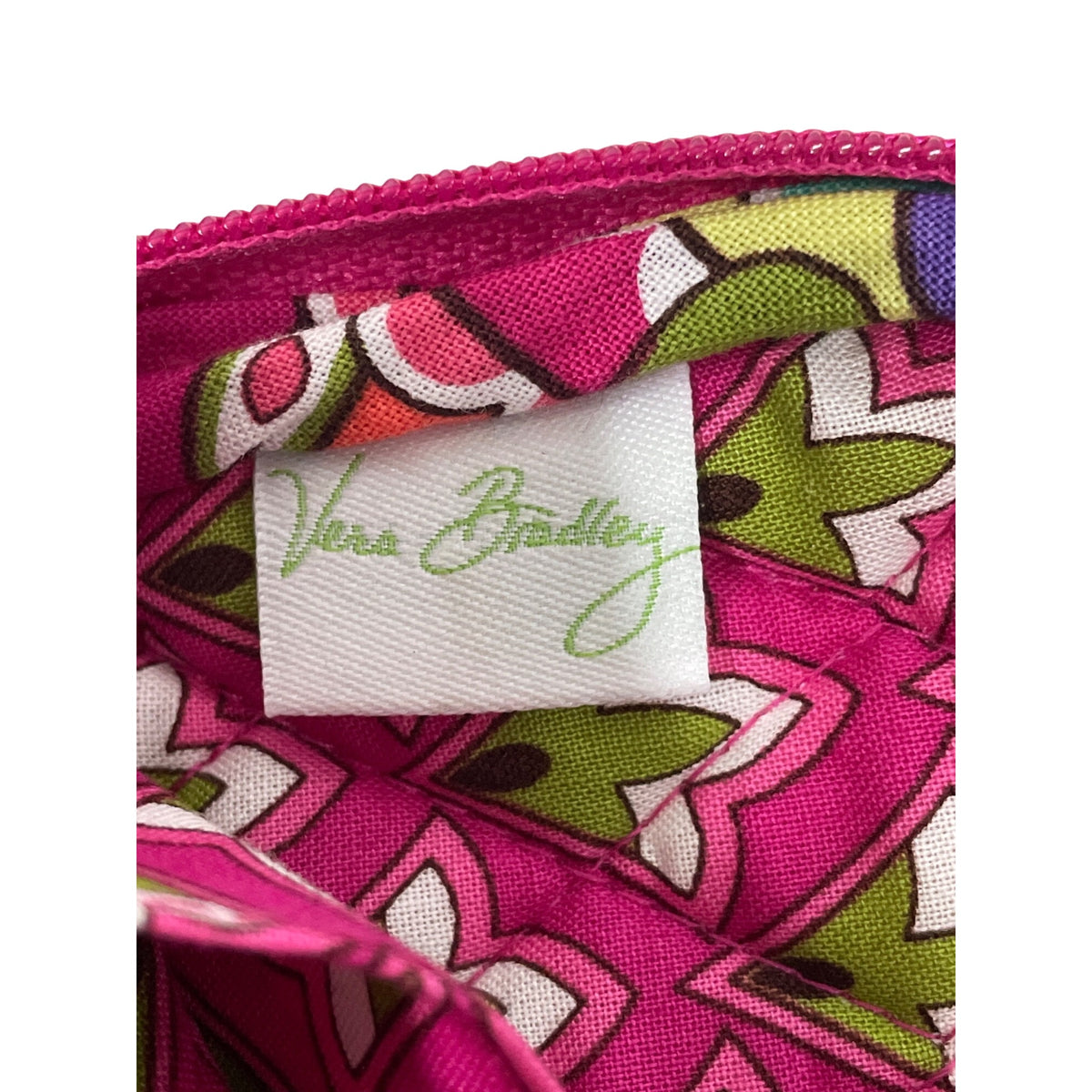 Vera Bradley Womens Pink Signature Cotton Wristlet Wallet Floral Pattern