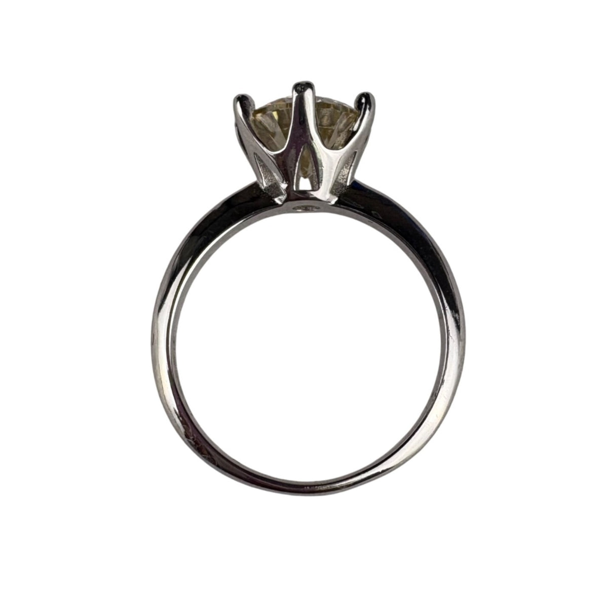 GRA Womens Silver Tone Moissanite Engagement Ring With S925 Sterling Certification Box