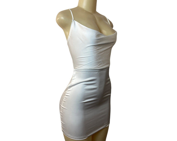 Fashion Nova Women's White Bodycon Dress Sz XS - NWT