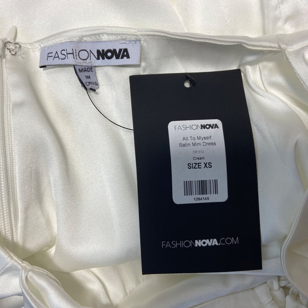 Fashion Nova Women's White Bodycon Dress Sz XS - NWT