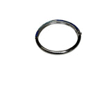 Blue & Silver Womens Hinged Bangle Bracelet With Sparkling Gradient Rhinestones
