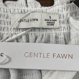 Gentle Fawn Womens V-Neck Ruffled Blouse Top White Size S- New