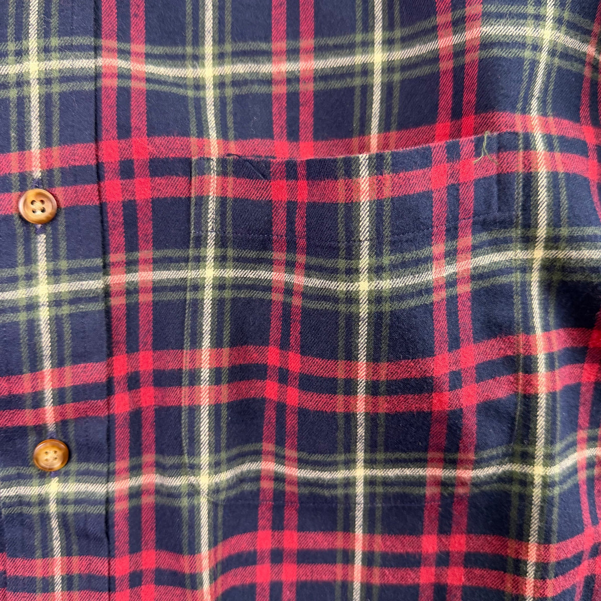 Brooks Brothers Mens Red & Navy Plaid Cotton Button-Up Casual Shirt Size L