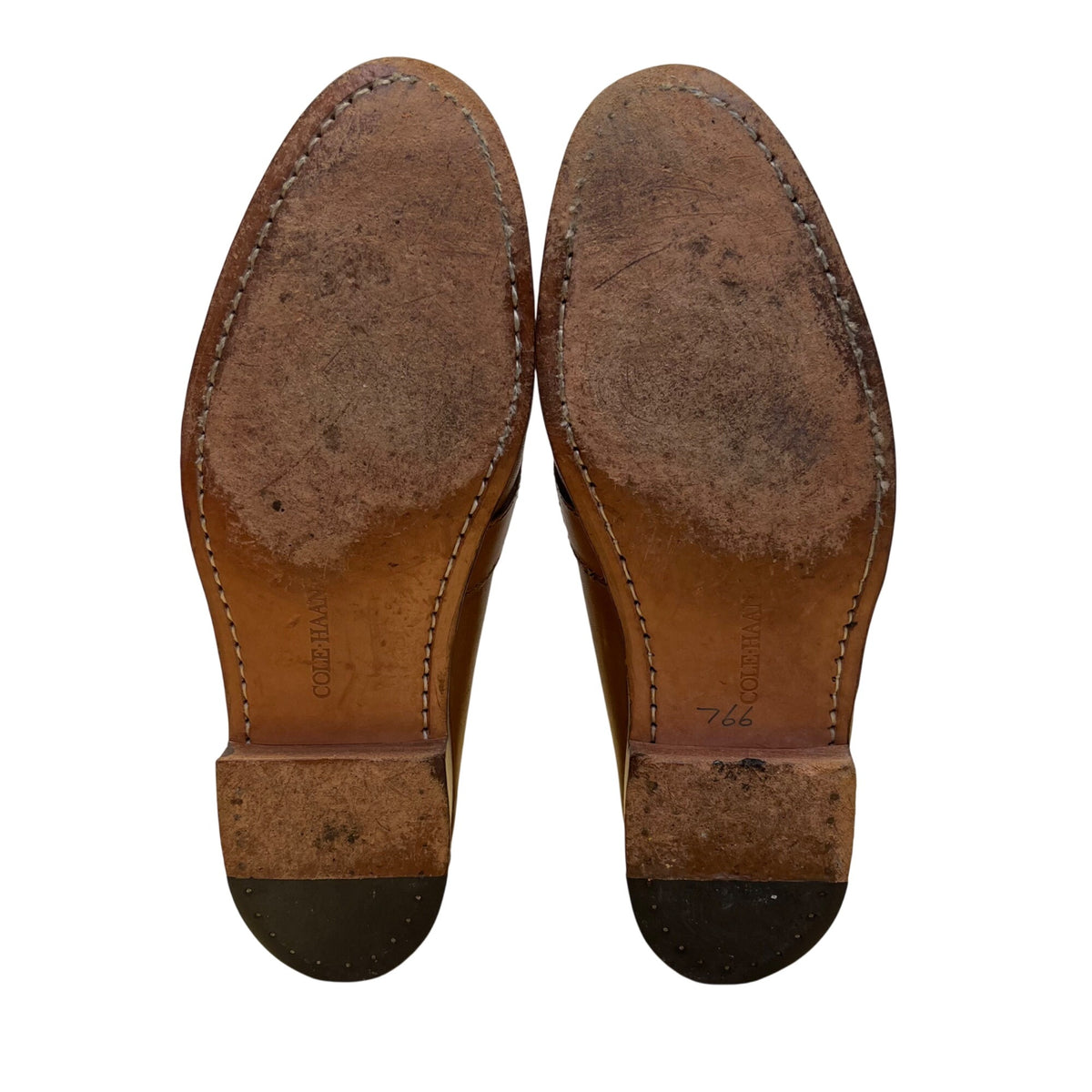 Cole Haan Men’s Brown Leather Fringe Slip-On Loafers Dress Shoes Size 9D