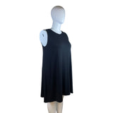 Terra & Sky Women's Black Sleeveless & Flowy A-Line Mini Dress Sz 1X - New