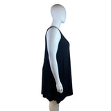 Terra & Sky Women's Black Sleeveless & Flowy A-Line Mini Dress Sz 1X - New