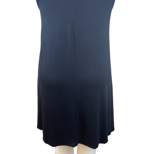 Terra & Sky Women's Black Sleeveless & Flowy A-Line Mini Dress Sz 1X - New