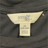 Terra & Sky Women's Black Sleeveless & Flowy A-Line Mini Dress Sz 1X - New