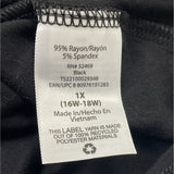 Terra & Sky Women's Black Sleeveless & Flowy A-Line Mini Dress Sz 1X - New
