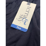 Terra & Sky Women's Black Sleeveless & Flowy A-Line Mini Dress Sz 1X - New