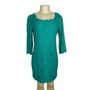 Diane Von Furstenberg Women’s Green Lace 3/4 Sleeve Cocktail Dress Size 12