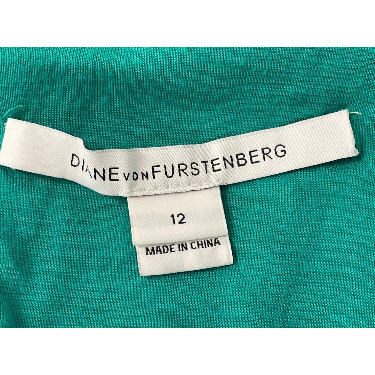 Diane Von Furstenberg Women’s Green Lace 3/4 Sleeve Cocktail Dress Size 12