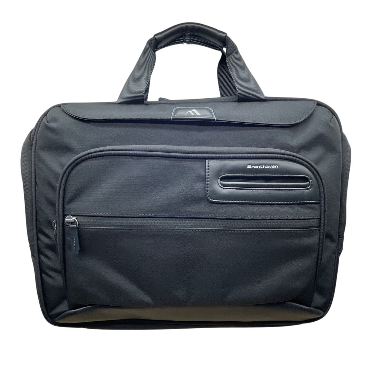 Brenthaven Black Nylon Elliot Business Essentials Laptop Briefcase Bag Sz L