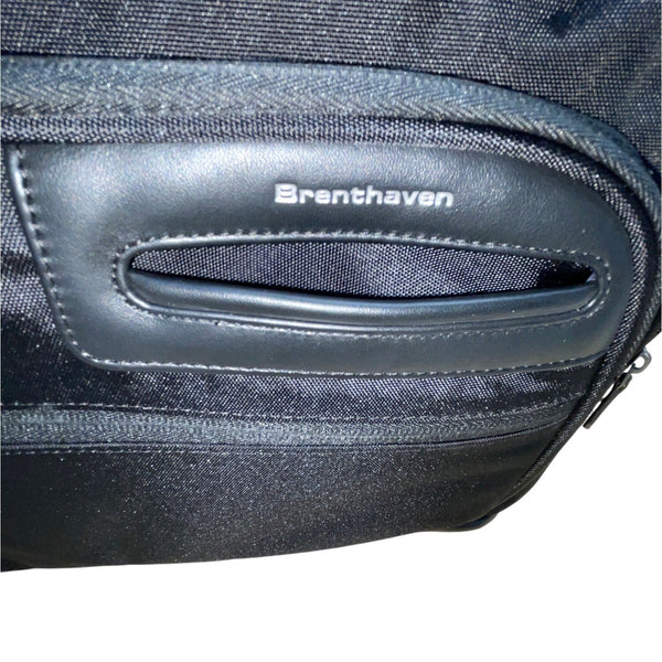 Brenthaven Black Nylon Elliot Business Essentials Laptop Briefcase Bag Sz L