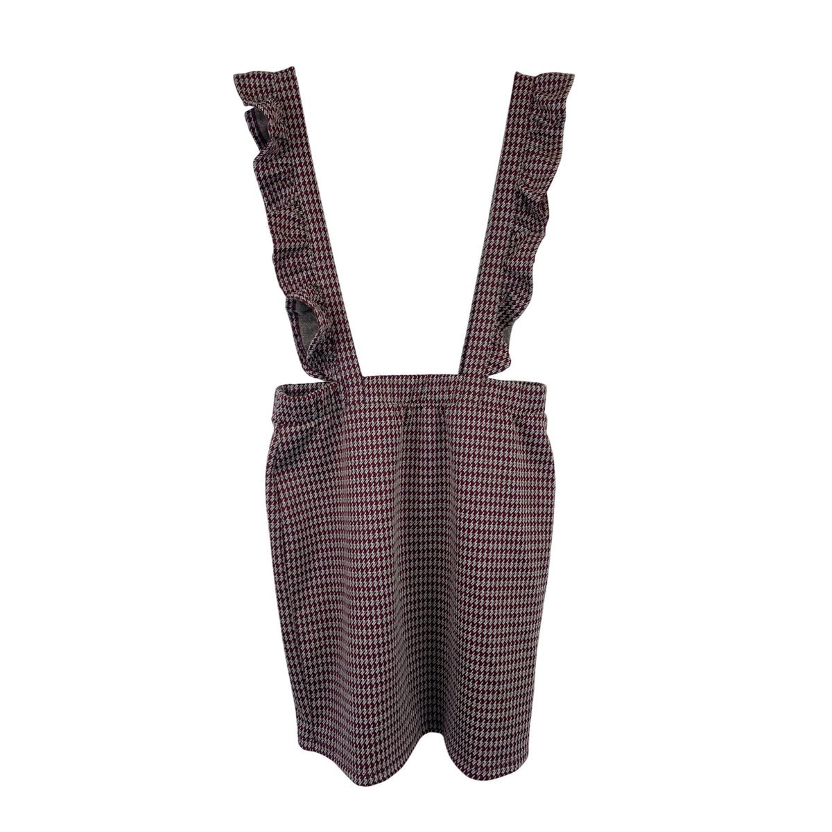 3rd + Malt Womens Red & White Houndstooth Pinafore Dress Size M