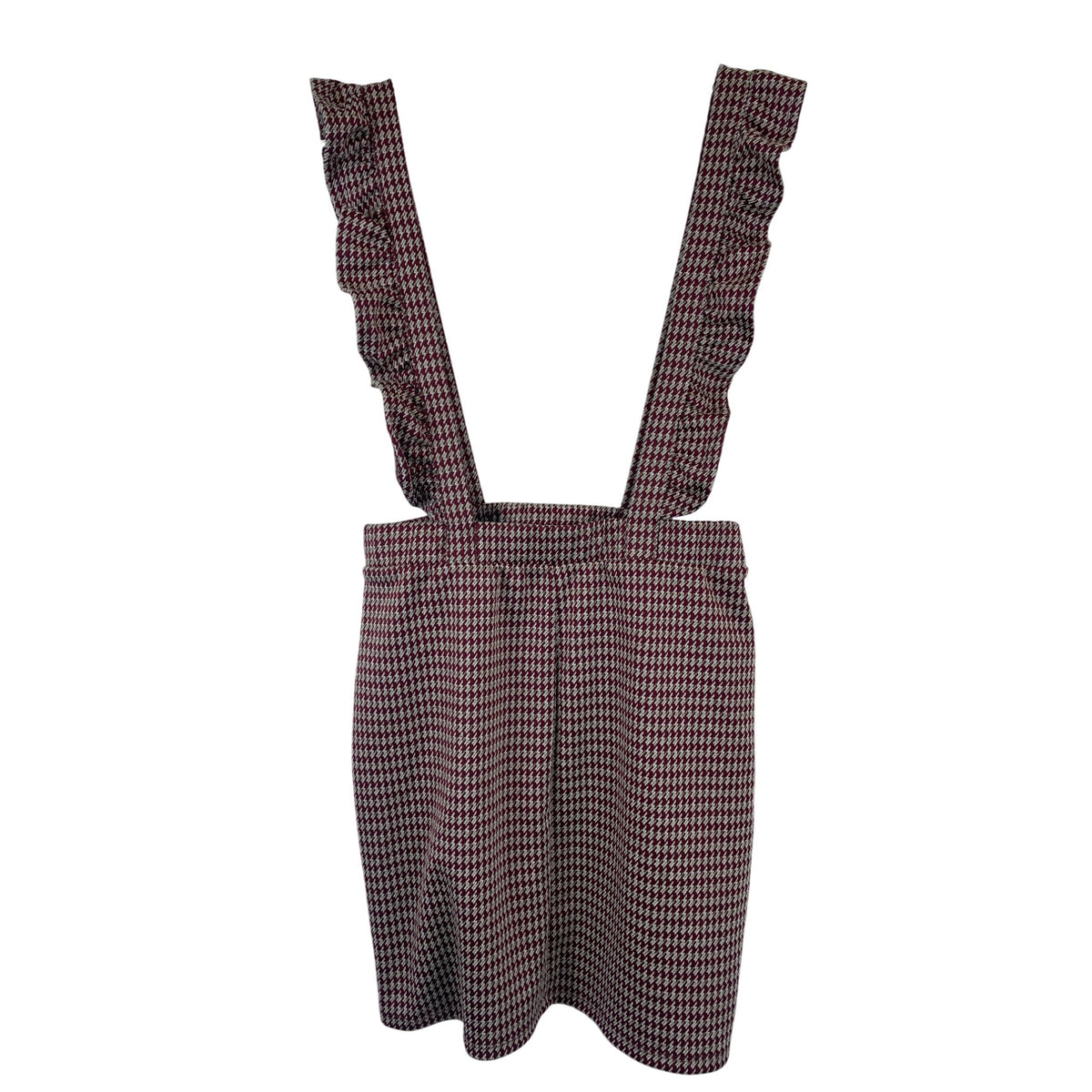 3rd + Malt Womens Red & White Houndstooth Pinafore Dress Size M