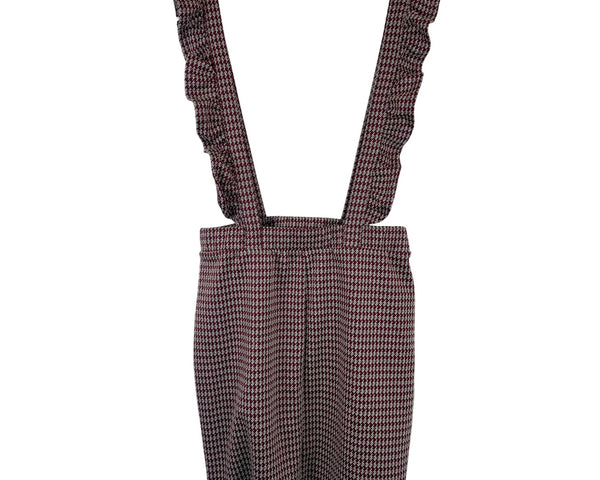 3rd + Malt Womens Red & White Houndstooth Pinafore Dress Size M