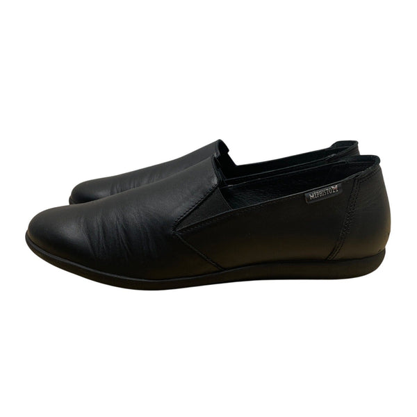 Mephisto Korie Womens Black Leather Soft-Air Technology Slip-On Shoes Size 9