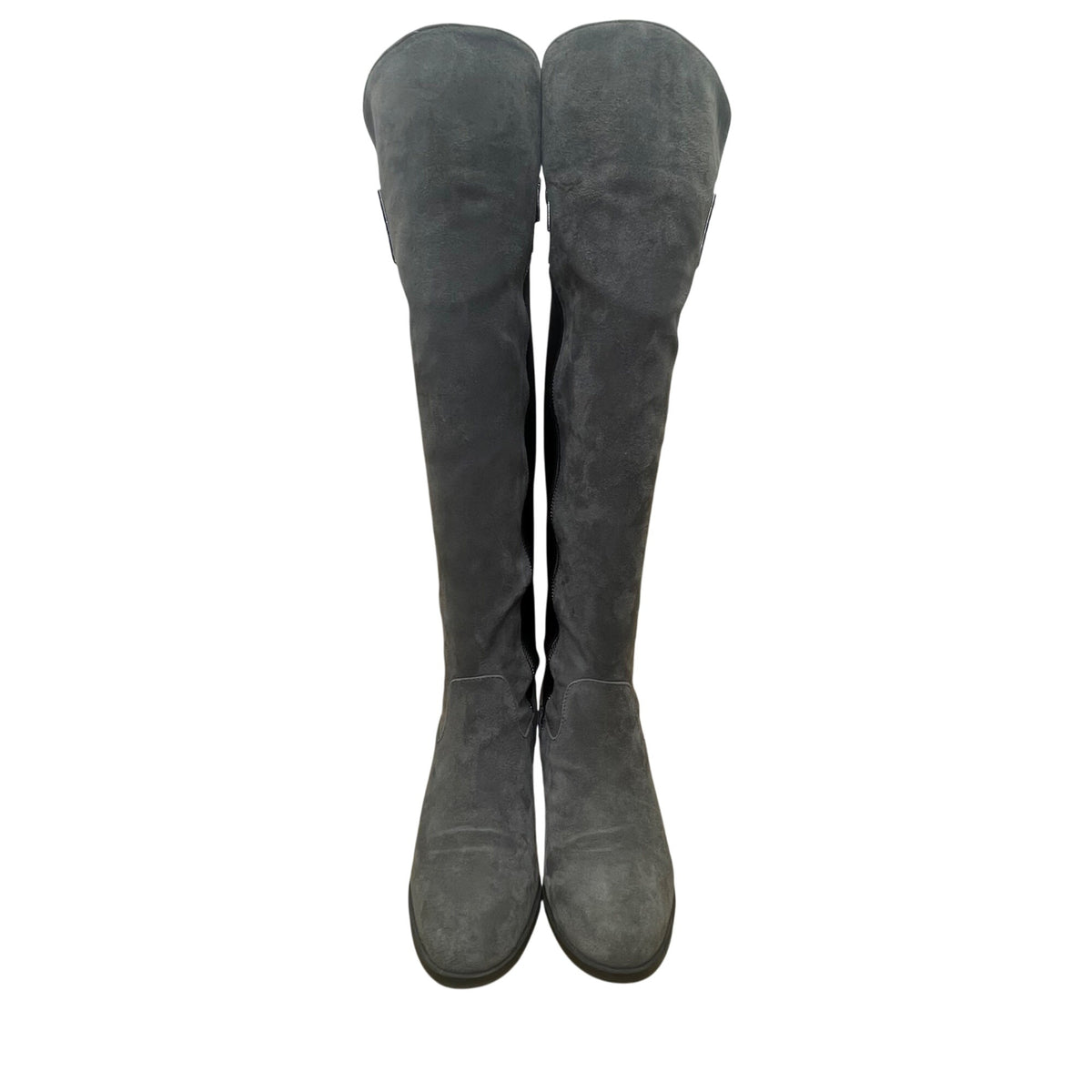 Calvin Klein Women’s Gray Faux Suede Stretch Panel Cylan Over Knee Boots Size 7
