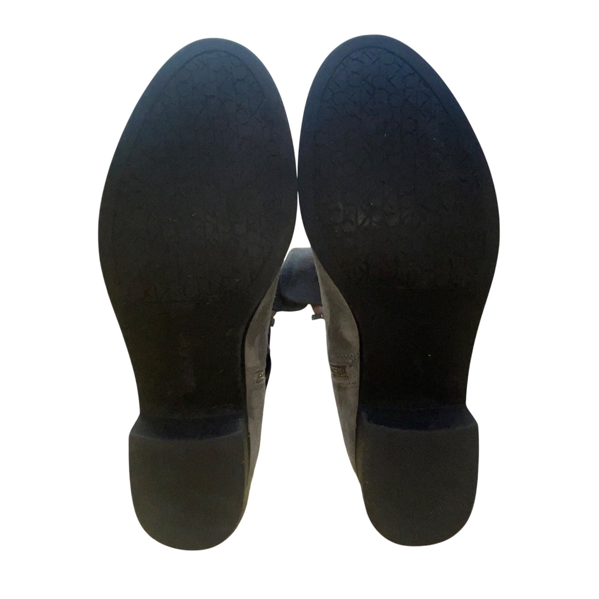 Calvin Klein Women’s Gray Faux Suede Stretch Panel Cylan Over Knee Boots Size 7