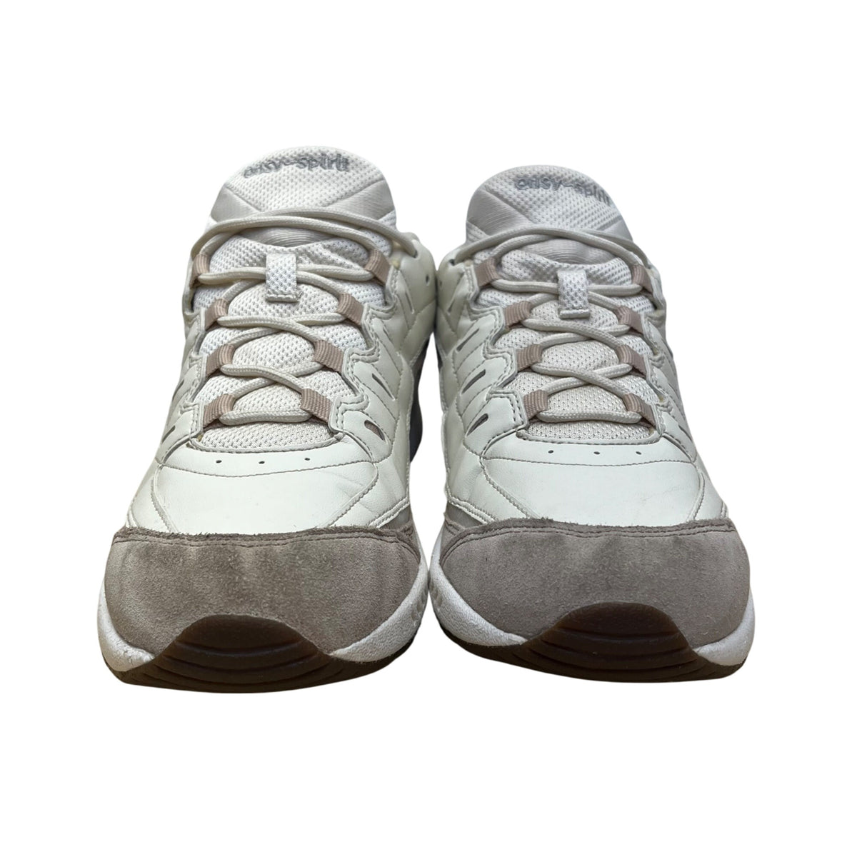 Easy Spirit Women’s Beige & White Leather Walk Run Seromy Sneakers Size 10N