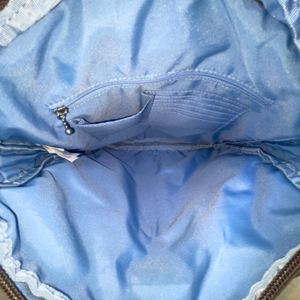 Baggallini Women’s Brown Nylon Adjustable Strap Travel Organizer Crossbody Bag