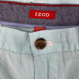 Izod Mens Classic Fit Striped Stretch Shorts 10.5