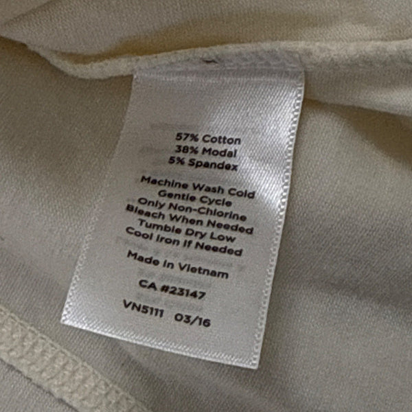Talbots Women's Long Sleeve White Crewneck Top Cotton Blend Size S - New
