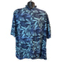 Jack & Jons Mens Hawaiian Shirt & Shorts Set Navy Tropical Palm Print Sz XL