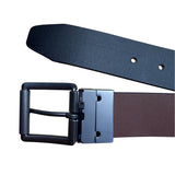 Timberland Mens Reversible Leather Belt With Metal Buckle Black/Brown