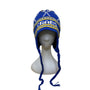 Vermont Originals Mens Royal & Yellow Wool Earflap Ski Hat XL Handcrafted Lacrosse USA