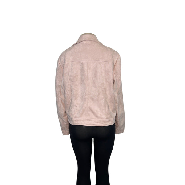Philosophy Pink Faux Leather Moto Jacket Womens Size XL