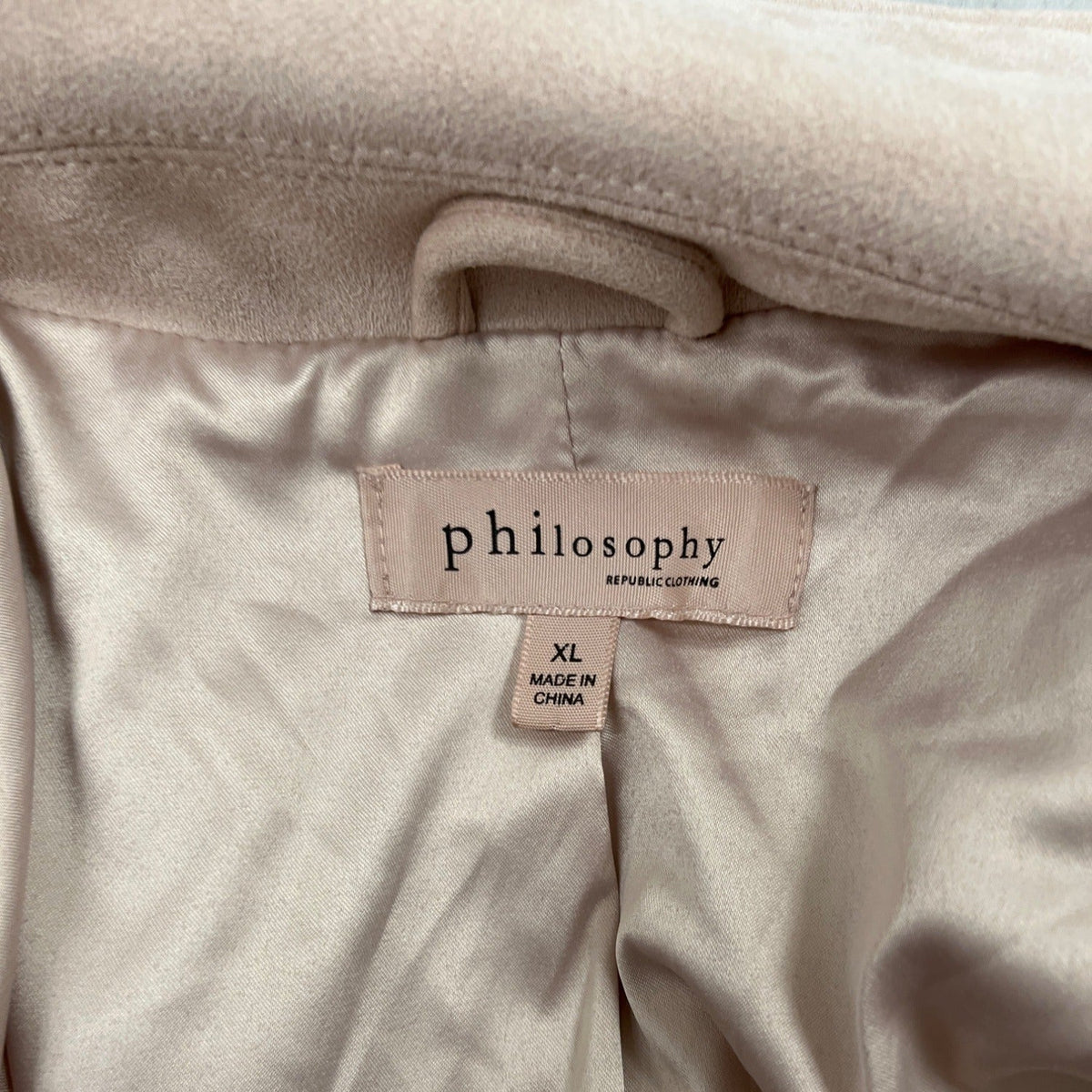 Philosophy Pink Faux Leather Moto Jacket Womens Size XL