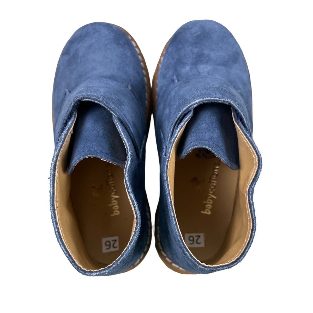 Baby Cottons Youth Boy's Blue Suede Chuka Boots Sz 26 - NWOB