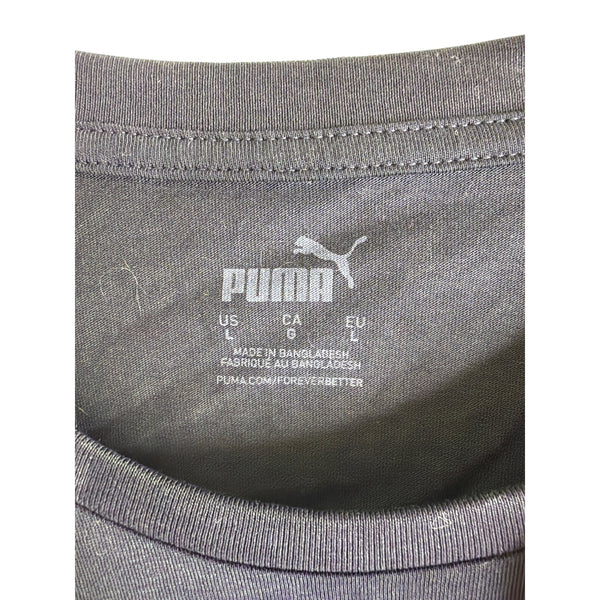 Puma Mens Black/Red Cotton Slope Tee Short Sleeve Casual Graphic T-Shirt Size Large