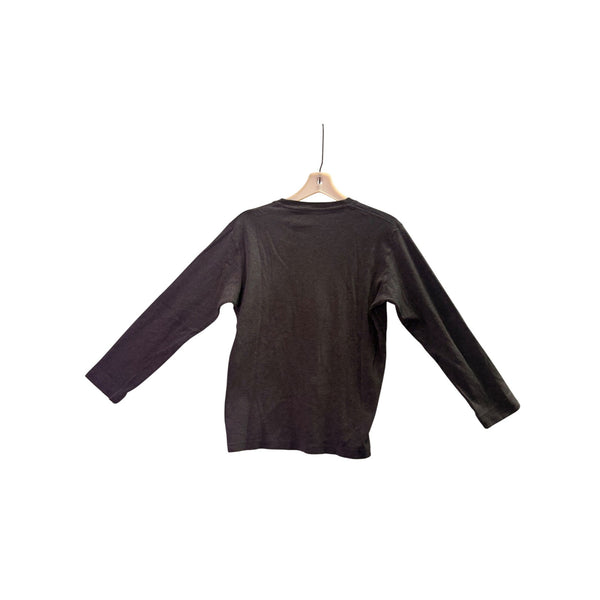 Uniqlo Mens Dark Gray Cotton Long-Sleeve Crewneck Shirt Size L Comfortable Casual Basic